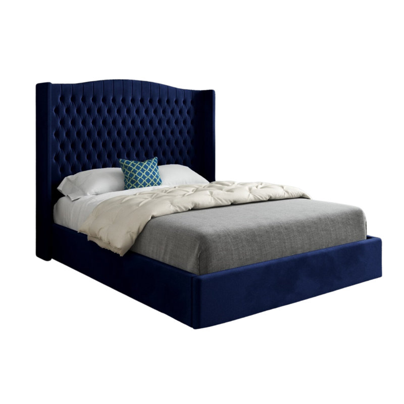 Aldermary Upholstered Bed, Single (3'), Blue