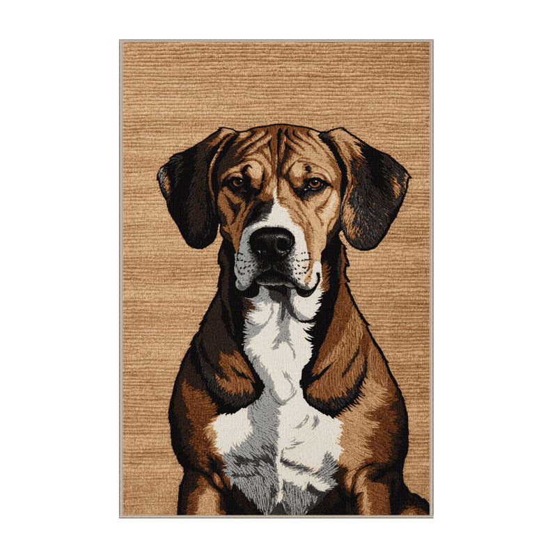  Tapis lavable pour chien Ridgeback, Rectangulaire 2 pi x 3 pi