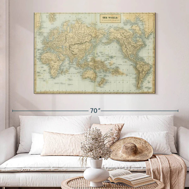 Aliaz, la carte du monde neutre, H 32 po x l 48 po