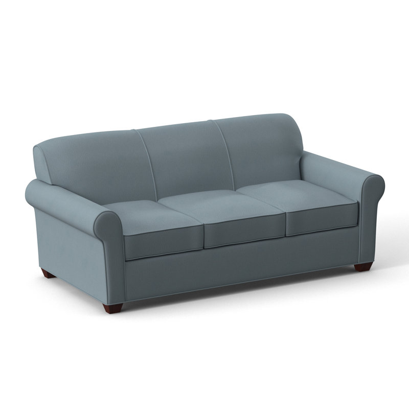 Finn 83" Rolled Arm Sofa Bed with Reversible Cushions, Empire Mahogany, Dillon Williamsburg, Innerspring