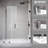 UKH07 33-1/8 to 34 in. W X 33 in. D X 80 in. H Frameless Hinged Shower Door in Matte Black with EnduroShield 3/8 in. Clear Glass with 24 in. Door Panel-122547666-122547551