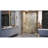 DreamLine Enigma Air 34 3/4 inch D x 48 3/8 inch W x 76 inch H Frameless Sliding Shower Enclosure in Polished Stainless Steel-20961253