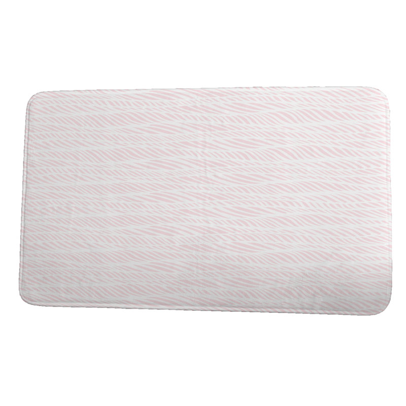 Tapis de bain Rolling Waves Doss, l 24 po x L 36 po, Rose