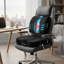 Chaise de bureau / Coussin de siège en mousse viscoélastique convertible, soutien lombaire et lombaire, soulage les douleurs au niveau de la queue et de la scie, noir.