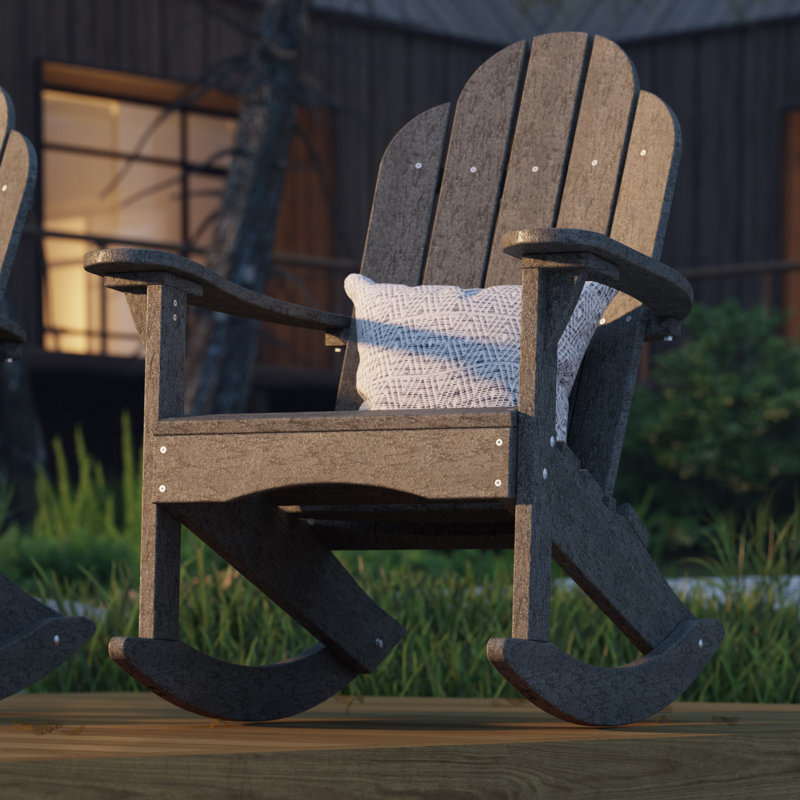 Chaise berçante classique Adirondack, Gris foncé