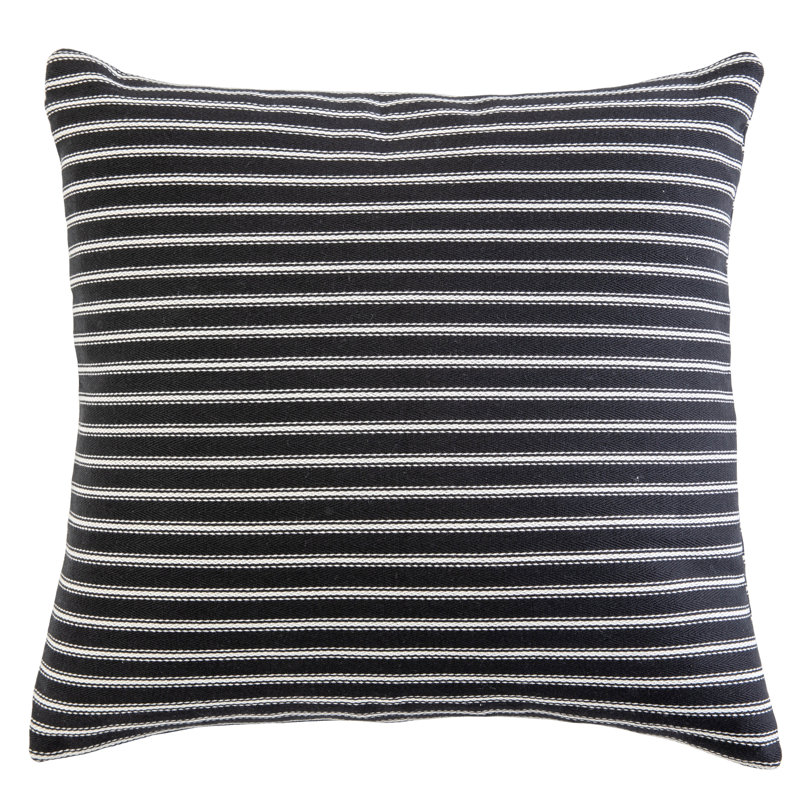 Coussin Ronan, Noir, H 18 po x l 18 po