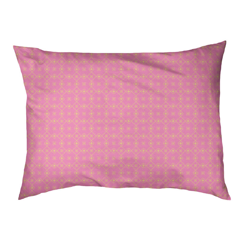 Coussin Campion, Moyen - L 42,5 po x l 32,5 po, Rose / jaune