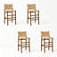 Chaise d'appoint en noyer massif (ensemble de 4)-2070252832-2070252891