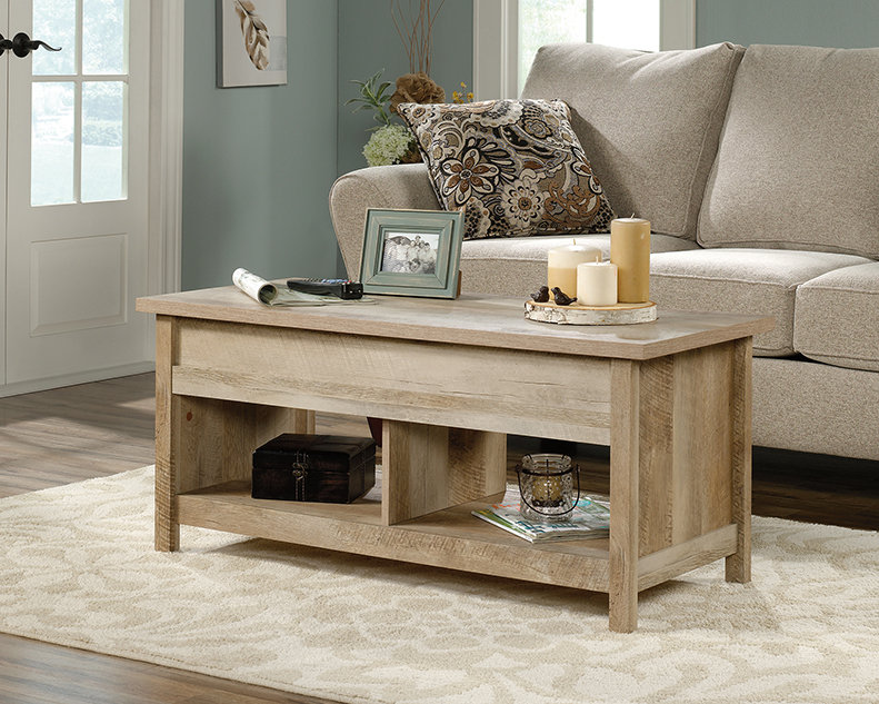 Domen Modern Lift-top Coffee Table, Tan