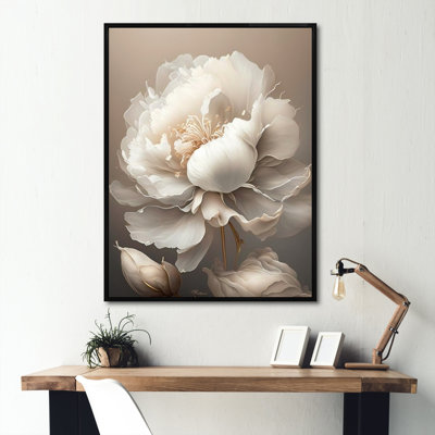 «Peony Flower VI - Pe pivoines», reproduction sur toile encadrée