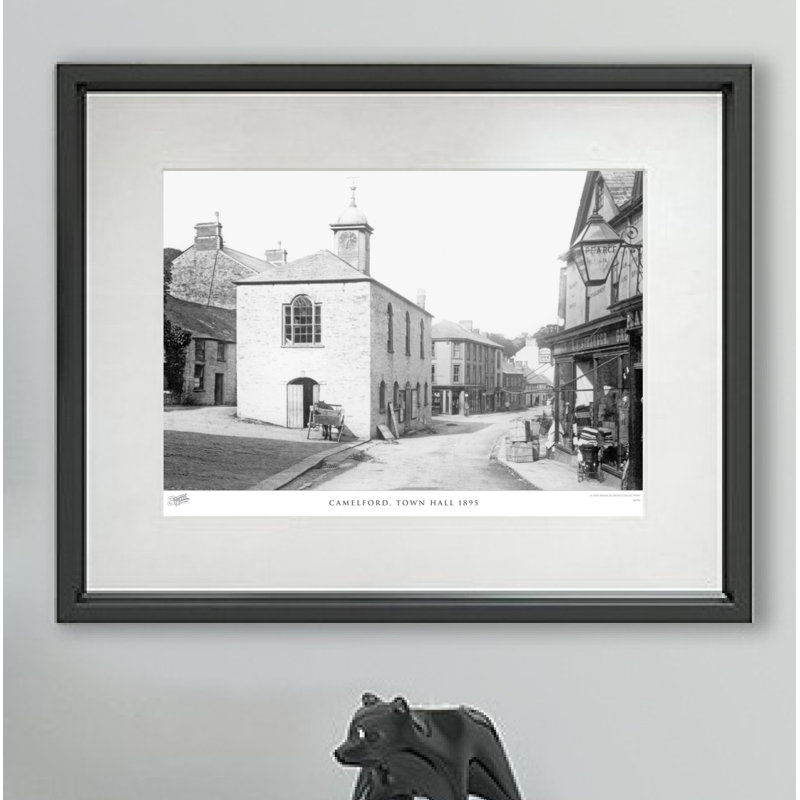 Camelford, Town Hall 1895 - Single Picture Frame Print, 60cm H x 80cm W x 2.3cm D