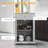 Rolling Kitchen Island Cart, Portable Serving Trolley Table With Drawer, Adjustable Shelf And 2 Towel Racks, Grey