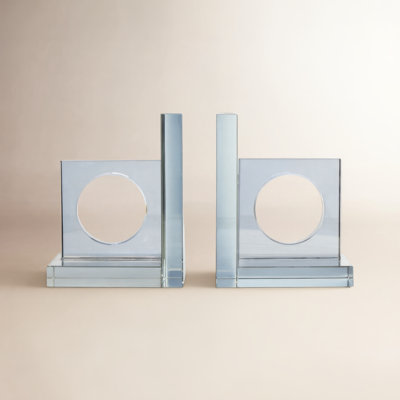 Glass Decorative Bookends