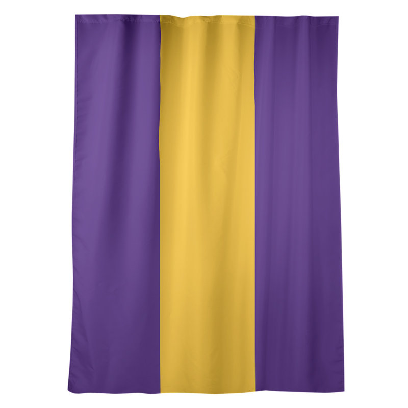 Sateen Room Darkening Curtain Single Panel, Purple/Gold