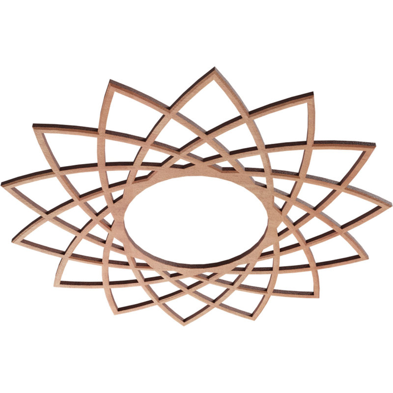Médaillon de plafond 16 po x 6 1/8 po x P 3/8 po Eleanor, Cerise, H 16 po x l 16 po x P 0,38 po