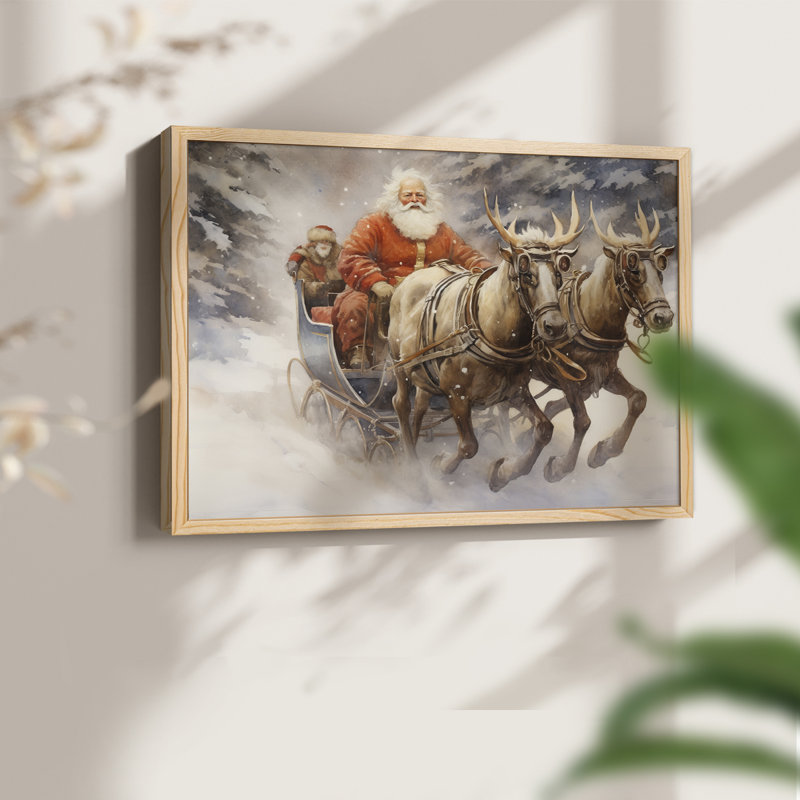 «Chirstmas Art» - CECLXIV - Reproduction encadrée - Restickable, H 11 po x l 14 po, Naturel