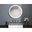 Camy Vertical Black Framed Round Mirror-1939338715