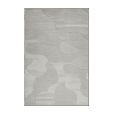 Machine Washable Abstract Gray Area Rug