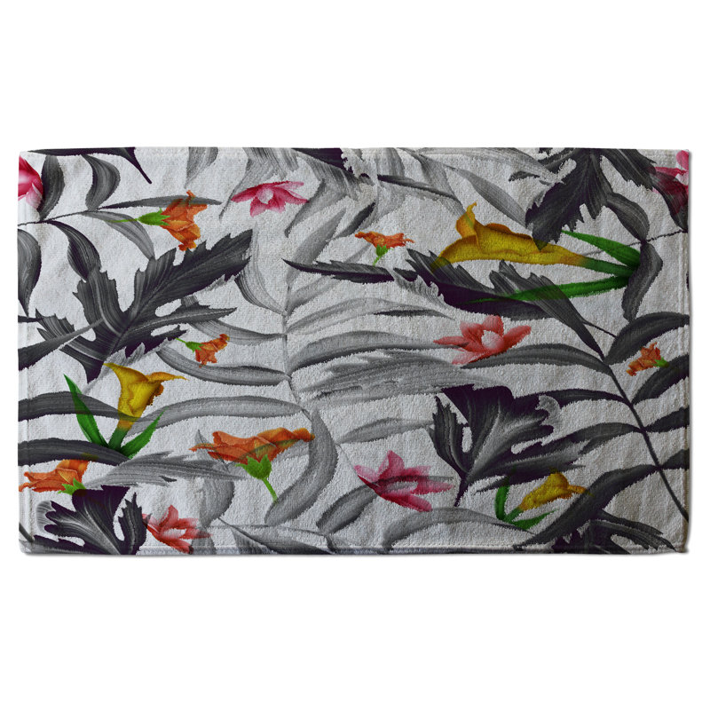 Cotton Floral Waffle Kitchen Towel