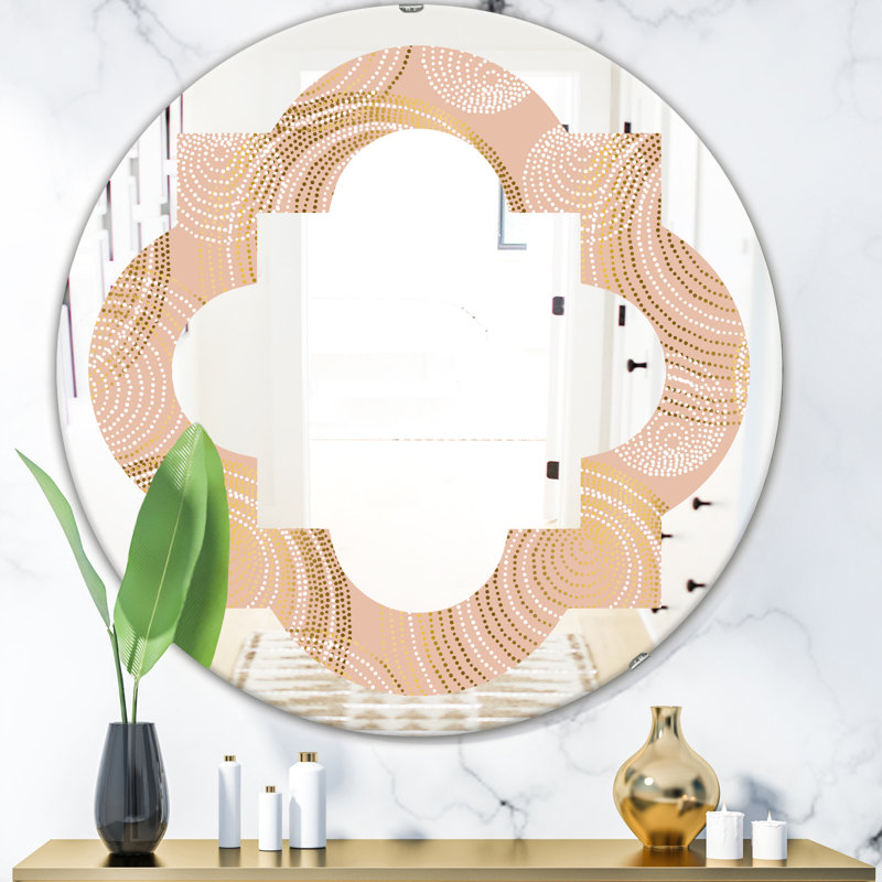 Miroir de mur de meuble-lavabo et de salle de bain à géométrie quadrilobe, H 23,6 po x l 23,6 po