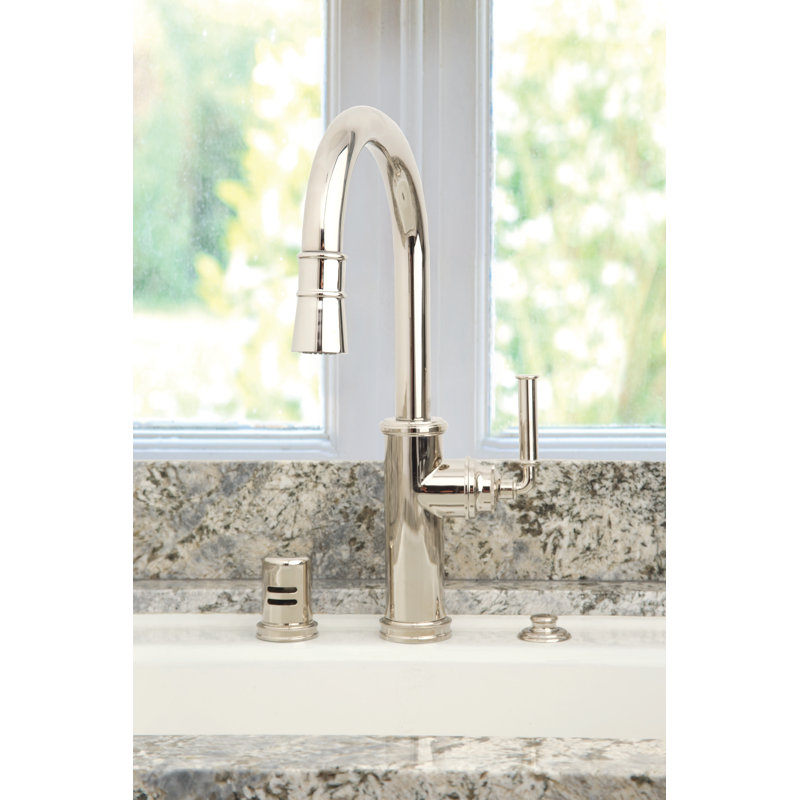 Taft Single Handle Pull Down Kitchen Faucet, Antique Nickel