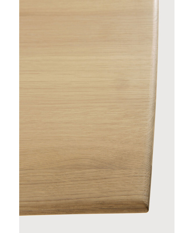 Solid Oak Dining Table, Beige, 39.38" W x 98.43" L