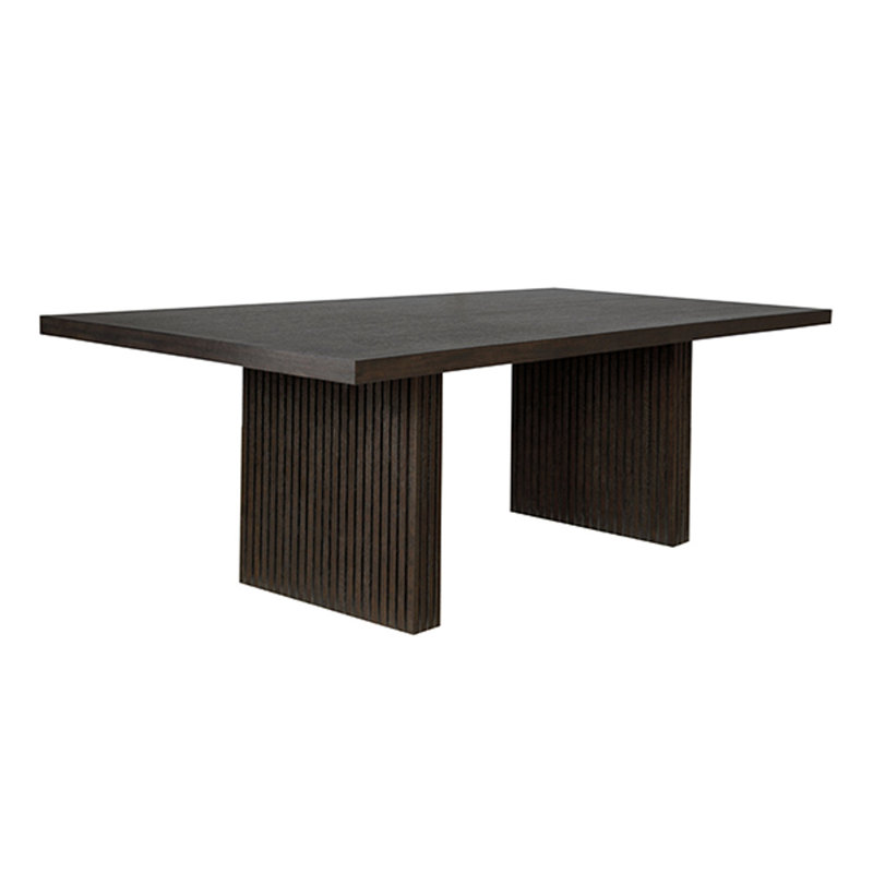 Patterson Solid Oak Dining Table, Dark Espresso Oak
