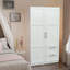 Armoire de rangement de 71 po de hauteur, 2 portes et 2 tiroirs avec 5 sections