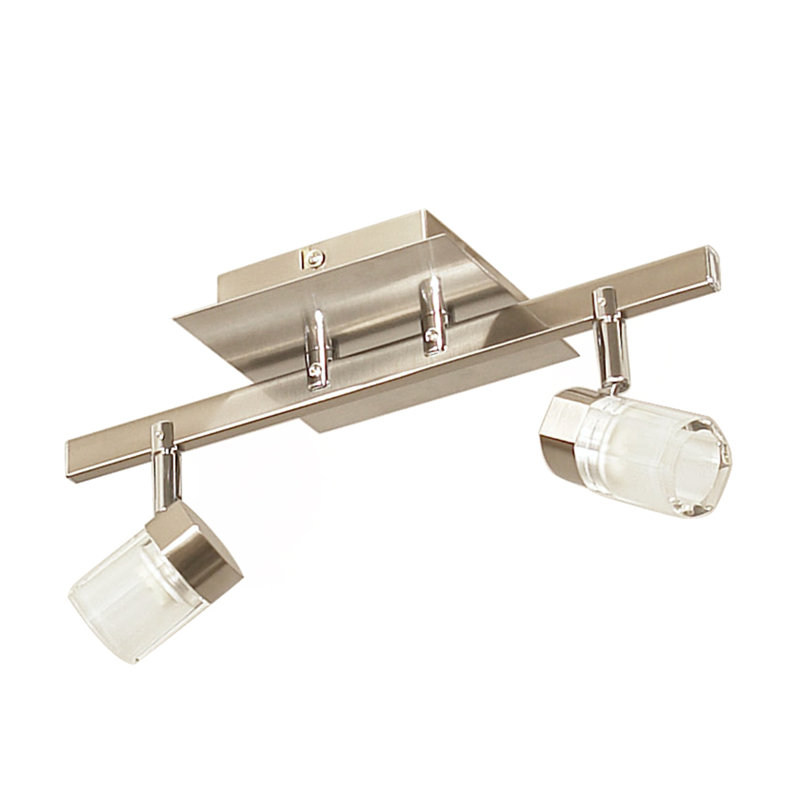Riback 13'' 2 -Light Fixed Track Track Kit with Dimmable and Adjustable Head