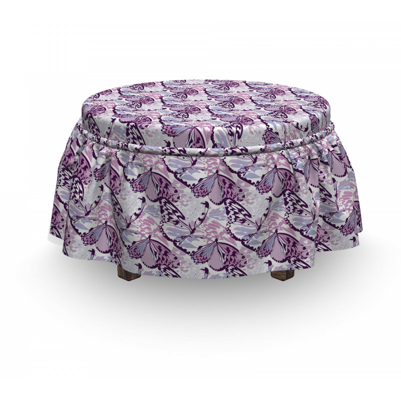 Housse pour camo repose-pieds mauve ailes