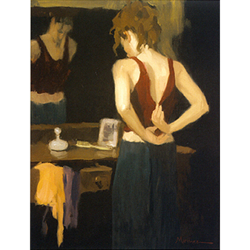 «Little Red Number» par Ed Martinez, reproduction d'art graphique sur papier sans cadre