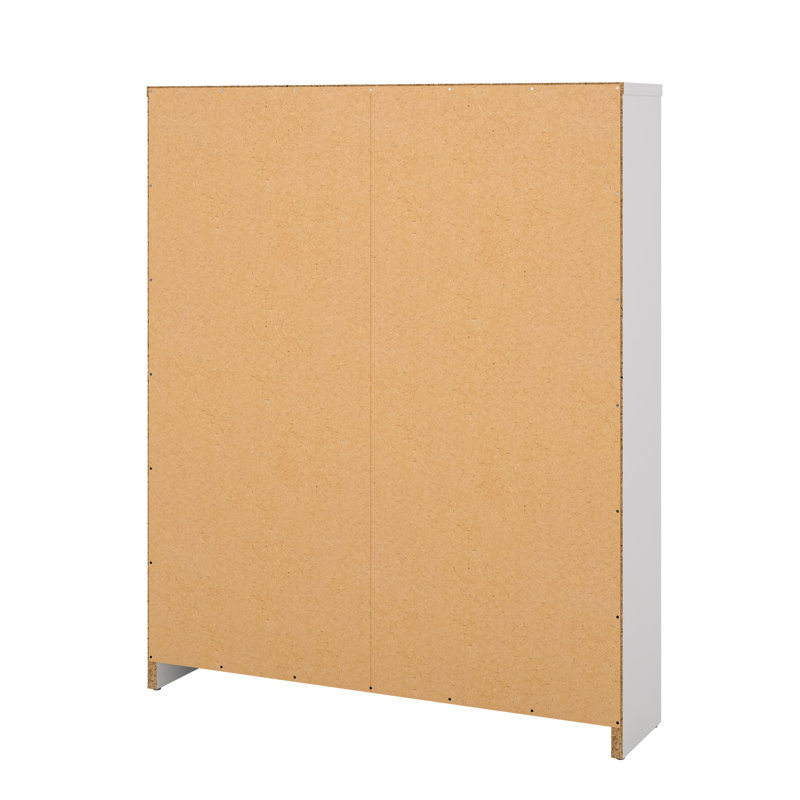 Aula 6 Pair Shoe Storage Cabinet, White