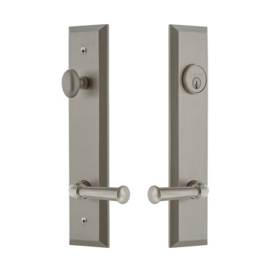 Fifth Avenue Tall Plate Complete Entry Set with Single Cylinder Deadbolot and Georgetown Lever