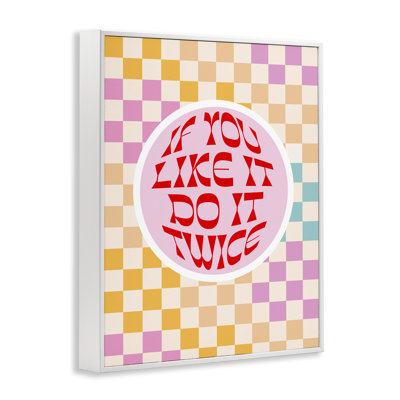 «Groovy Pattern Do It Twice», art de la giclée encadrée par Dominique Vari bk-066