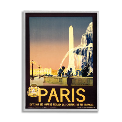 « paris fontaine », affiche rétro