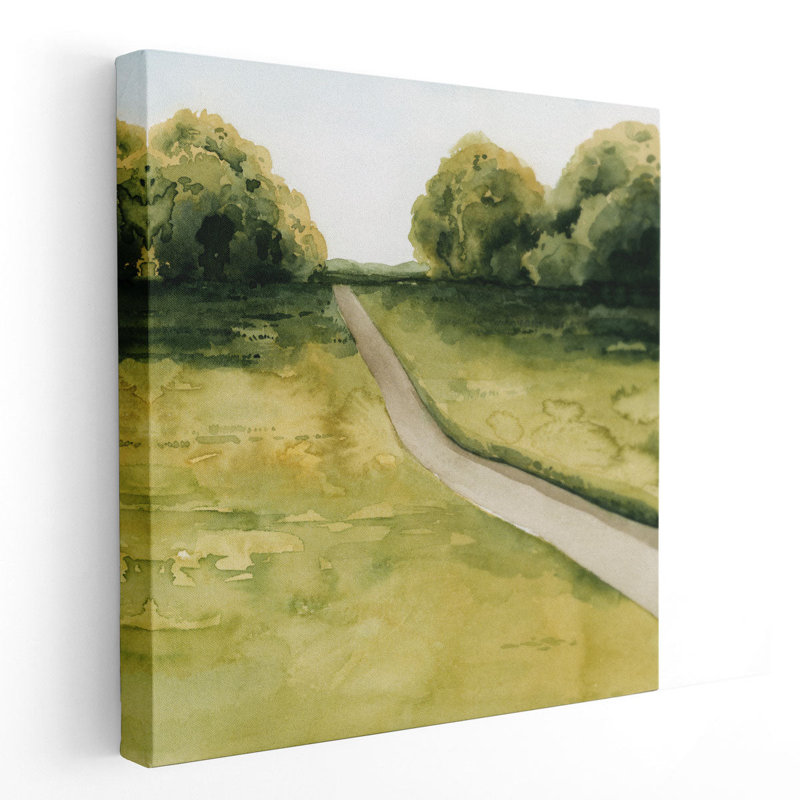 Golden Walk II - reproduction d'art sur toile, H 12 po x l 12 po