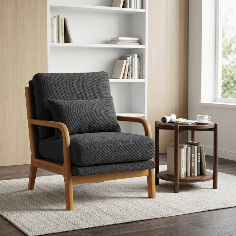 Chaise longue en bois, Dark Grey
