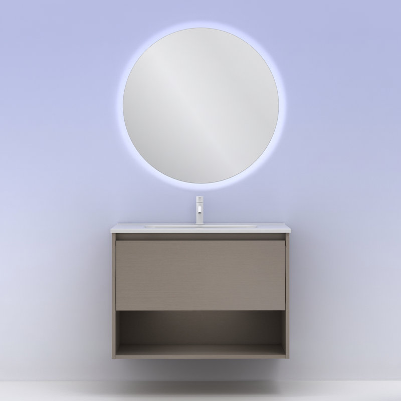 Jermie 800mm Vanity & Mirror Sets with Drawer and Light