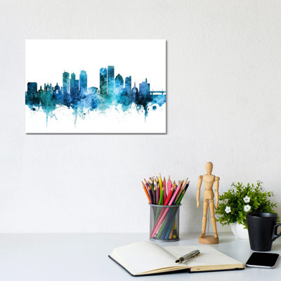 Dayton, Ohio Skyline by Michael Tompsett - Wrapped Canvas Gallery-Wrapped Canvas Giclée