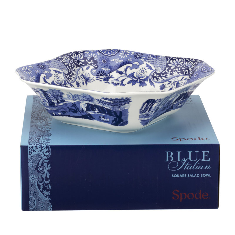 Spode Blue Italian Square Serving Bowl 9.5"