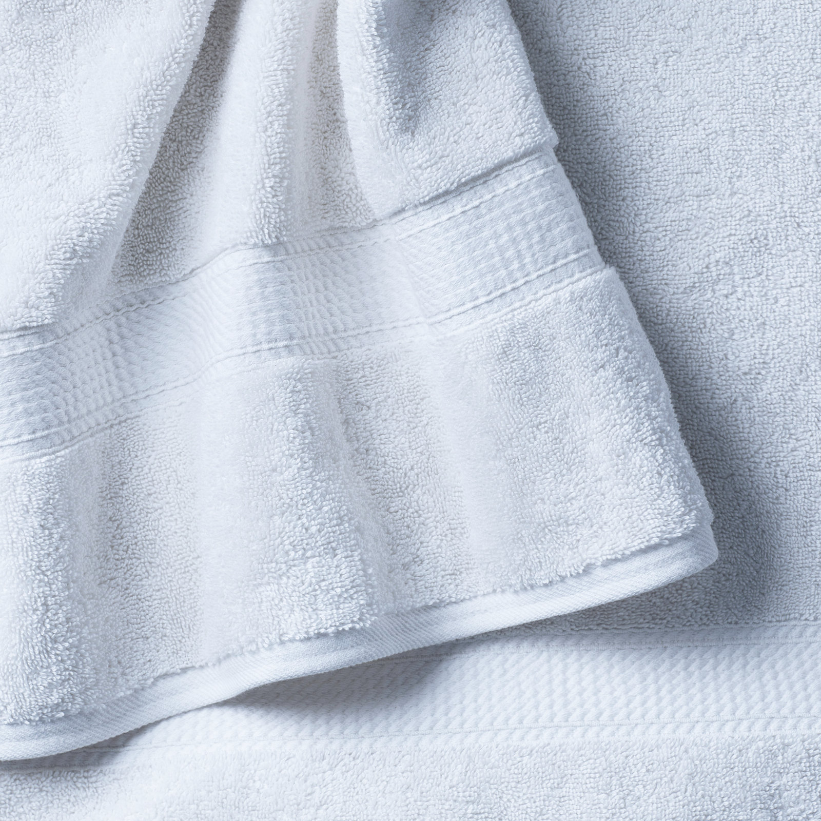 Rane Plush Cotton Bath Towel, Pale Blue