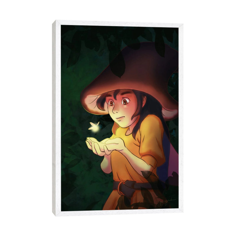 A Little Friend by Dingzhong Hu - Gallery-Wrapped Canvas Giclée on Canvas, 101.6 cm H x 66.04 cm W, White Floater Frame