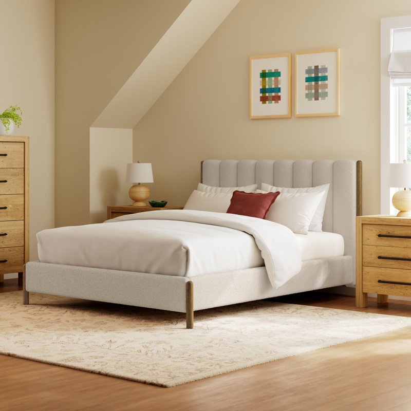 Desinae Upholstered Platform Bed, Queen