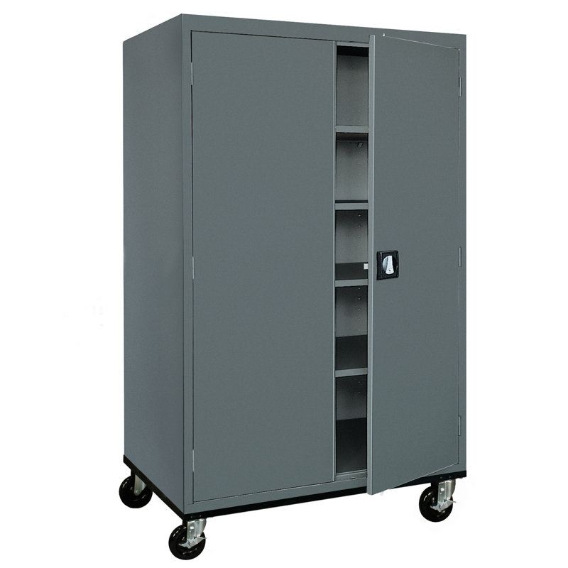 Transport 46'' Wide 5 - Shelf Storage Cabinet, Charcoal