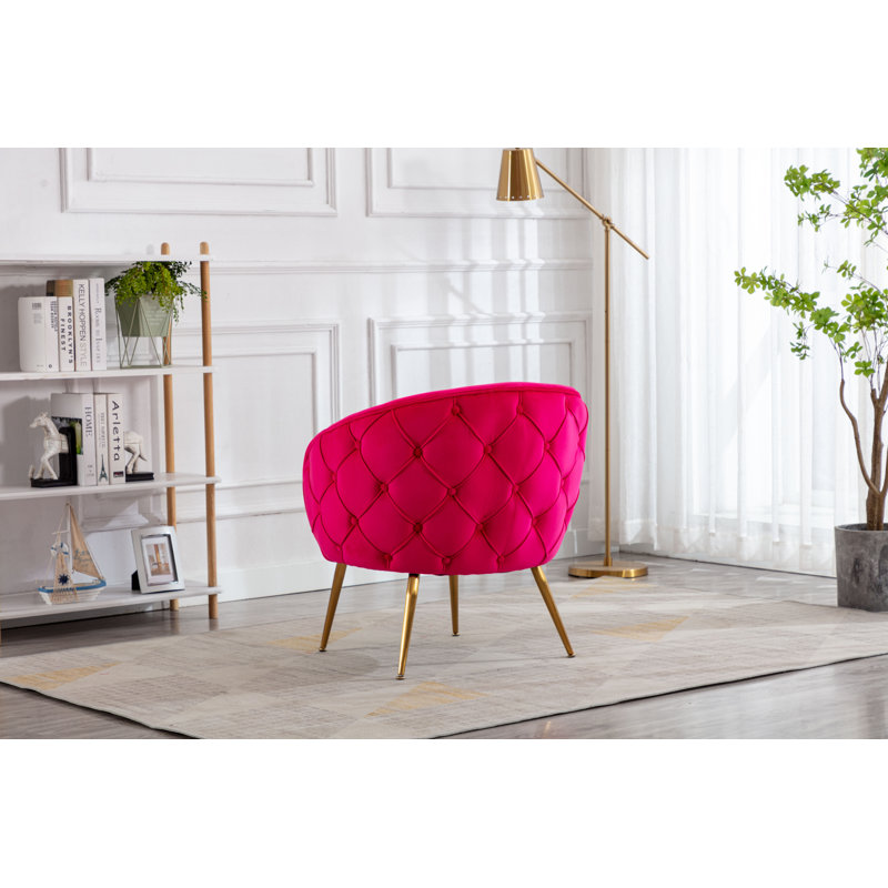 Upholstered Armchair, Raspberry