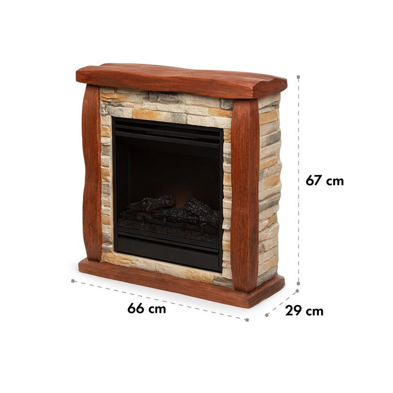 Lienz Klarstein 60cm W Brown Electric Fireplace