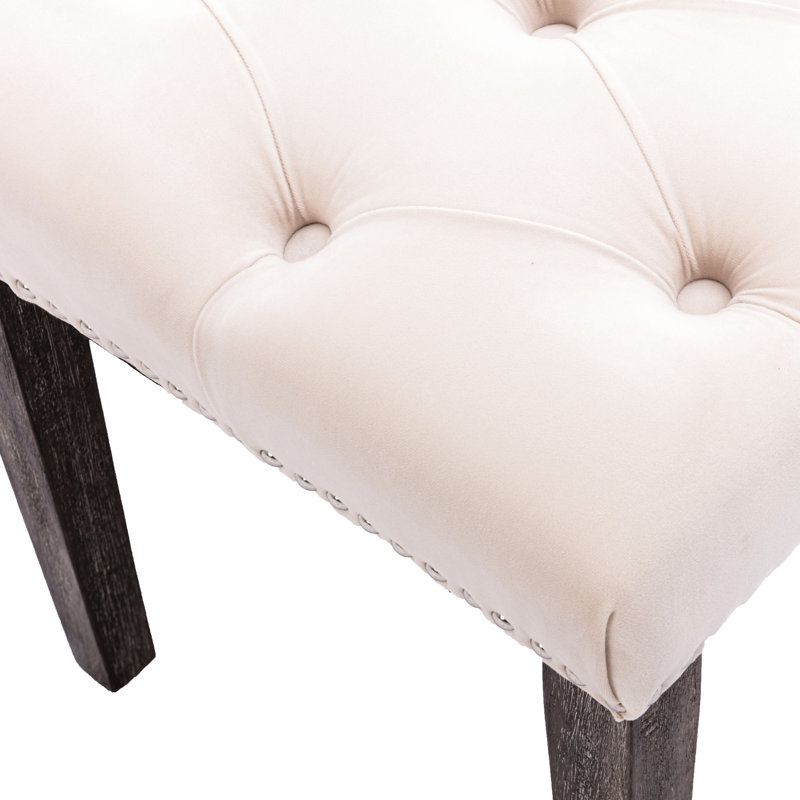 Beige Bench , 44.24" Long, 17.21" Wide, 18.86" High, Comfortable For Dining Room Use Seating In, Beige