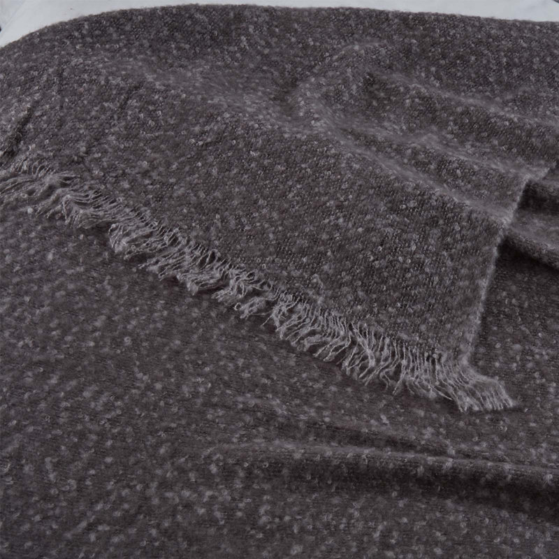 Vikesha Throw Blanket, Charcoal