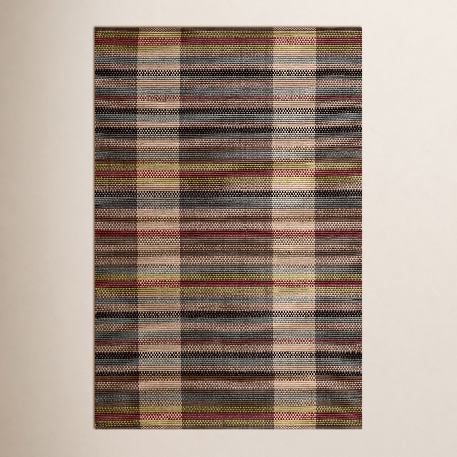 Swedish Rag Handwoven Indoor/Outdoor Rug, Rectangle 4' x 6'
