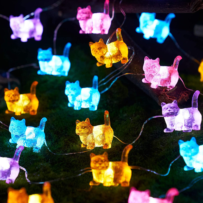 Cat Décor Cute Indoor String Lights Fairy Lights Plug In Decorative Lights